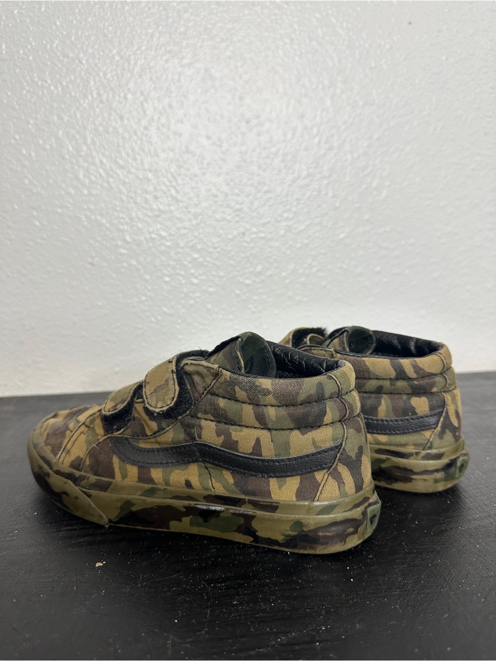 Vans Kids Camouflage High-Top Sneakers in Green and Brown Camo